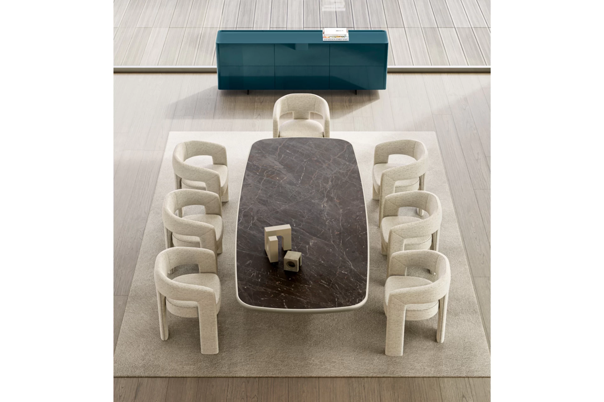 Giove Table with Ceramic King Top